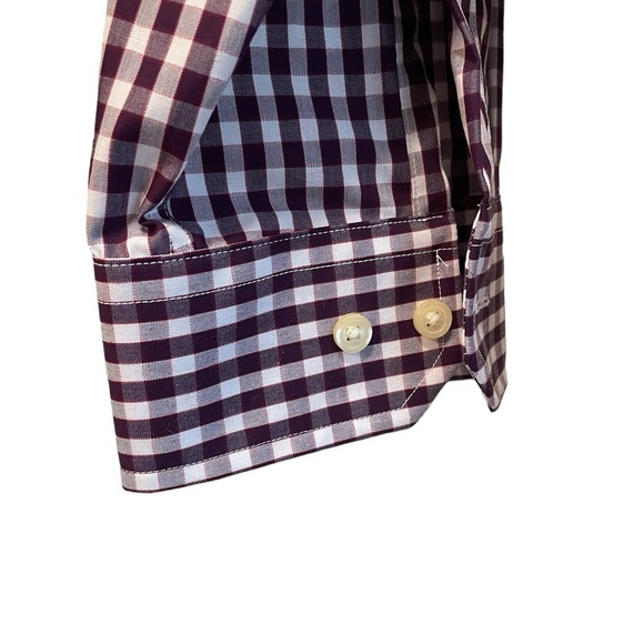 Banana Republic men’s purple checkered button down shirt, long sleeve, size XXL - Picture 3 of 6